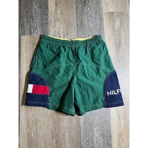 Tommy Hilfiger Swim Trunks Mens Medium Green Vintage Colorblock Board Shorts